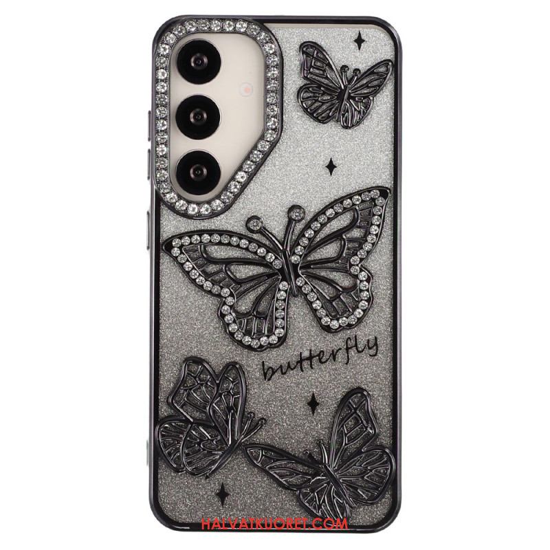 Kuori Samsung Galaxy S26 Plus 3d-perhosia Ja Strassikiviä
