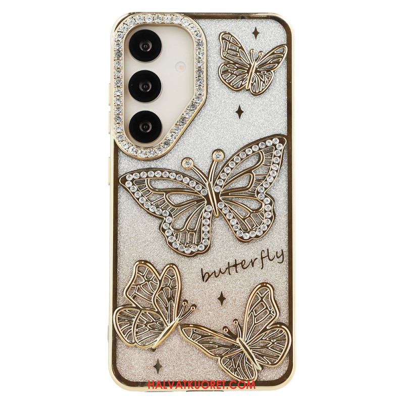 Kuori Samsung Galaxy S26 Plus 3d-perhosia Ja Strassikiviä