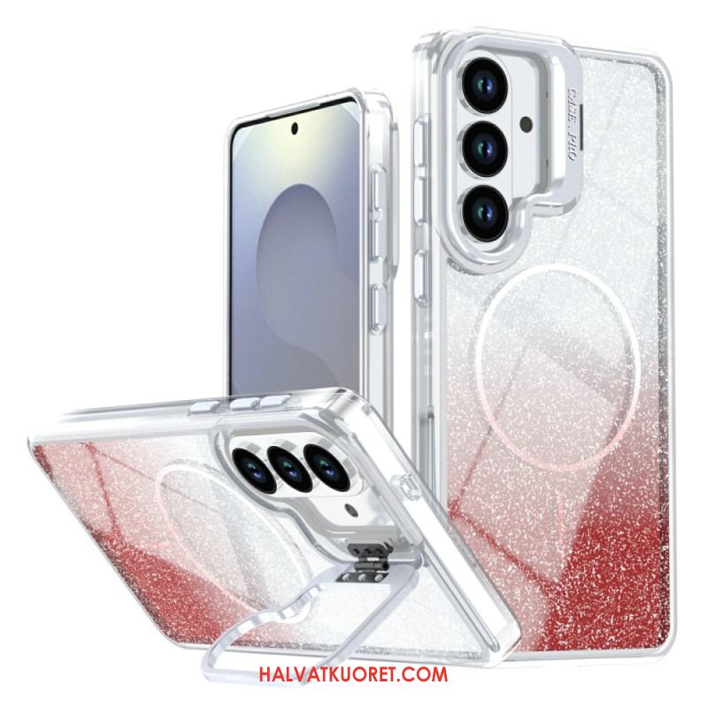 Kuori Samsung Galaxy S26 Plus Magneettinen Liukuvärjätty Kimalle Ja Tausta