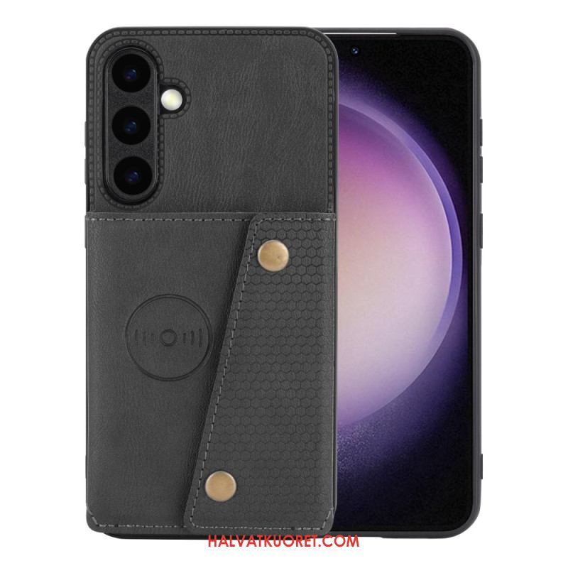 Kuori Samsung Galaxy S26 Plus Nahkakuvioinen Korttikotelo