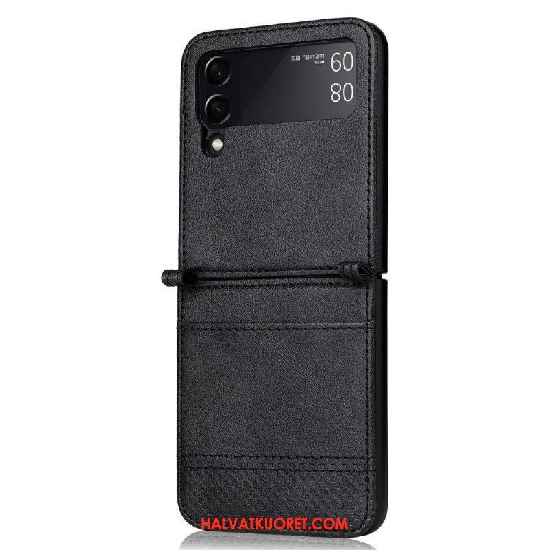 Kuori Samsung Galaxy Z Flip 3 5G Kotelot Flip Vintage Nahkatyylinen Korttikotelo