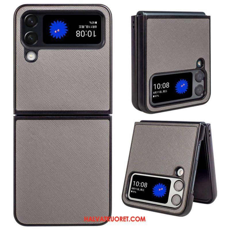 Kuori Samsung Galaxy Z Flip 4 Kotelot Flip Teksturoitu Keinonahka