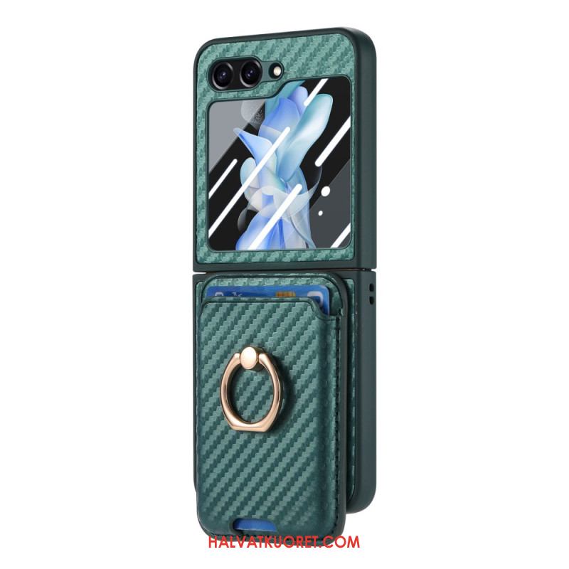 Kuori Samsung Galaxy Z Flip 7 Fe Hiilikuituinen Korttikotelo
