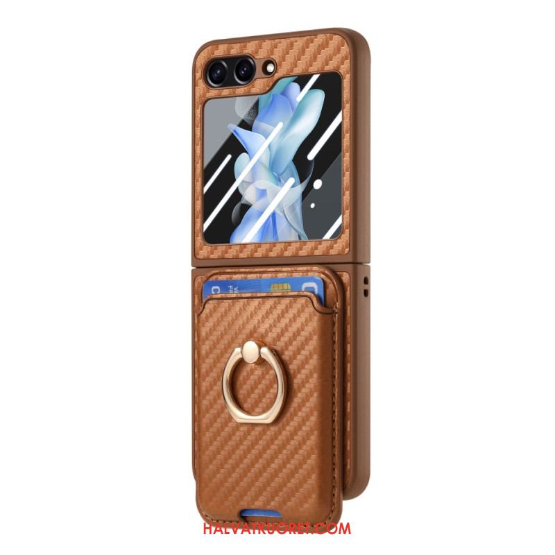 Kuori Samsung Galaxy Z Flip 7 Fe Hiilikuituinen Korttikotelo