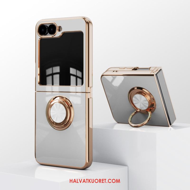 Kuori Samsung Galaxy Z Flip 7 Fe Kiiltävä Viimeistely Sormuspidikkeellä