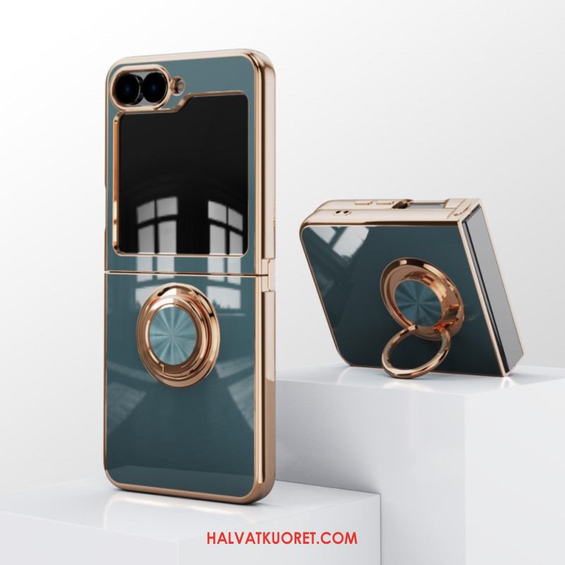 Kuori Samsung Galaxy Z Flip 7 Fe Kiiltävä Viimeistely Sormuspidikkeellä