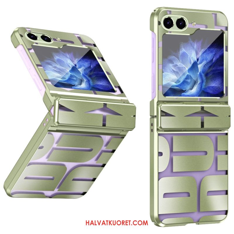 Kuori Samsung Galaxy Z Flip 7 Fe Kirjaimet Karkaistulla Lasikalvolla