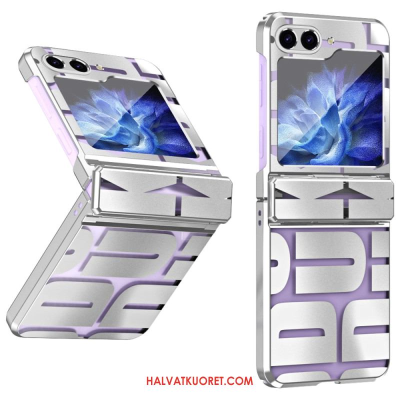 Kuori Samsung Galaxy Z Flip 7 Fe Kirjaimet Karkaistulla Lasikalvolla