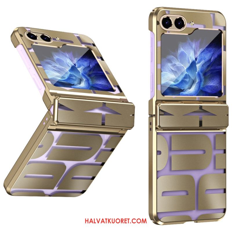 Kuori Samsung Galaxy Z Flip 7 Fe Kirjaimet Karkaistulla Lasikalvolla