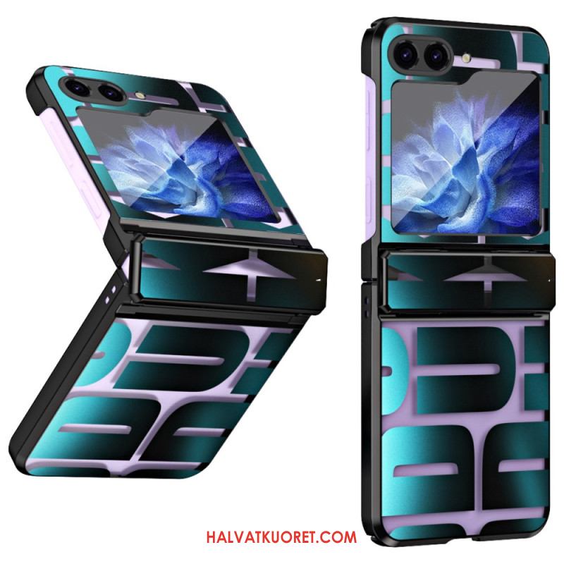 Kuori Samsung Galaxy Z Flip 7 Fe Kirjaimet Karkaistulla Lasikalvolla