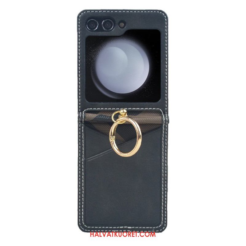 Kuori Samsung Galaxy Z Flip 7 Fe Korttikotelo Ja Metallirengas