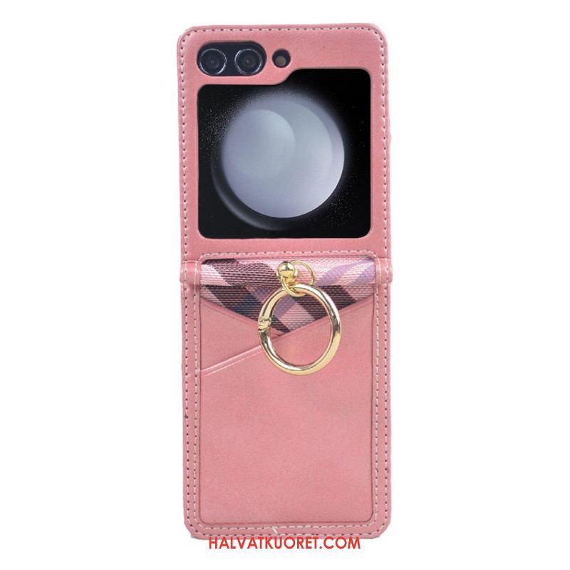 Kuori Samsung Galaxy Z Flip 7 Fe Korttikotelo Ja Metallirengas