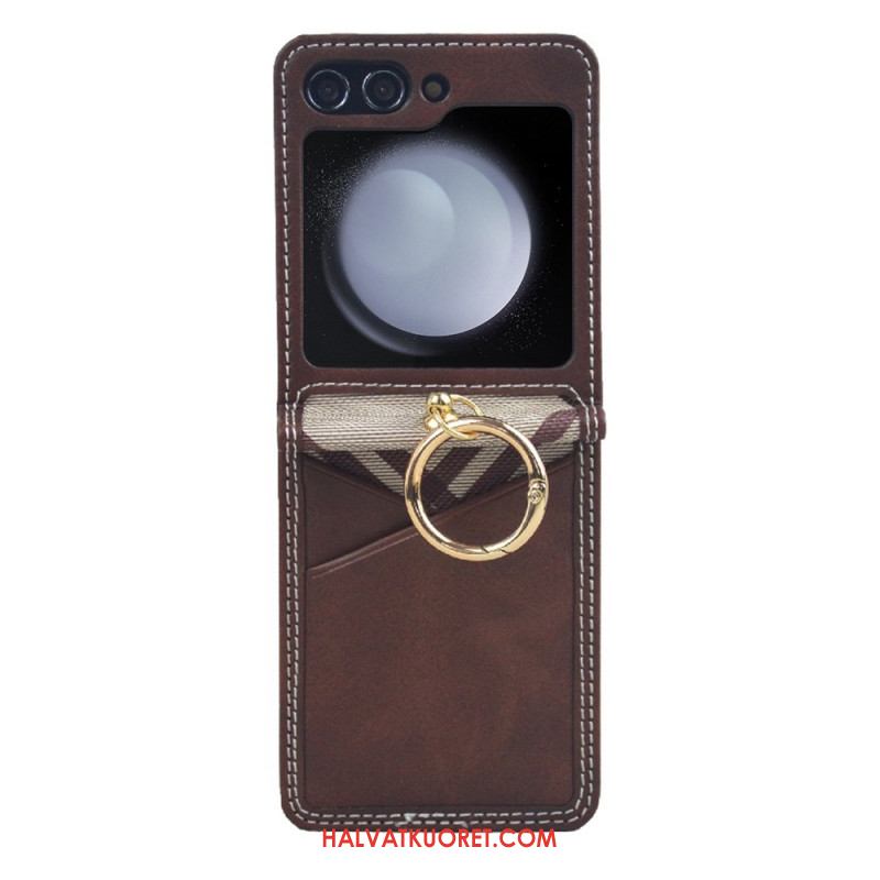 Kuori Samsung Galaxy Z Flip 7 Fe Korttikotelo Ja Metallirengas