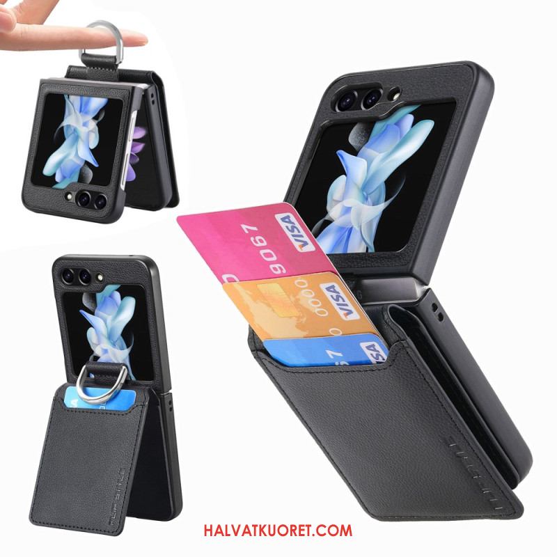 Kuori Samsung Galaxy Z Flip 7 Fe Korttikotelon Teline Ja Sormus