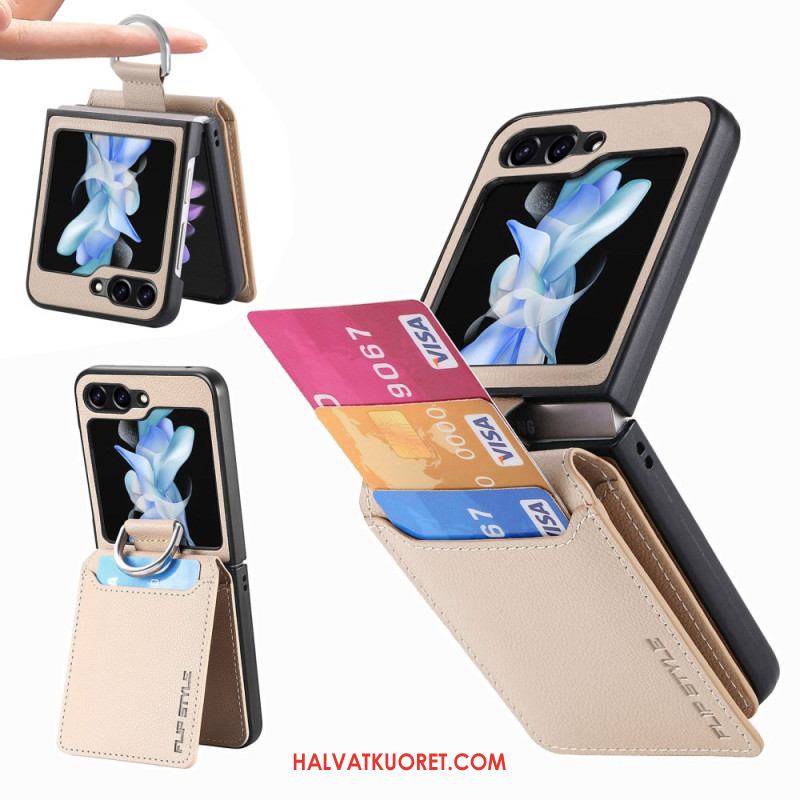 Kuori Samsung Galaxy Z Flip 7 Fe Korttikotelon Teline Ja Sormus