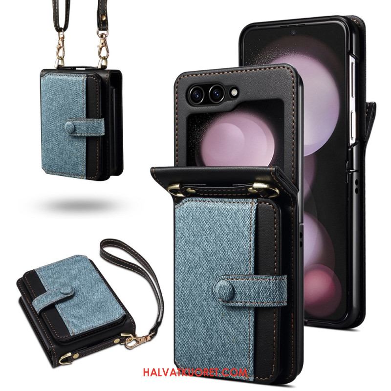 Kuori Samsung Galaxy Z Flip 7 Fe Korttiteline Ja Kaulanauha