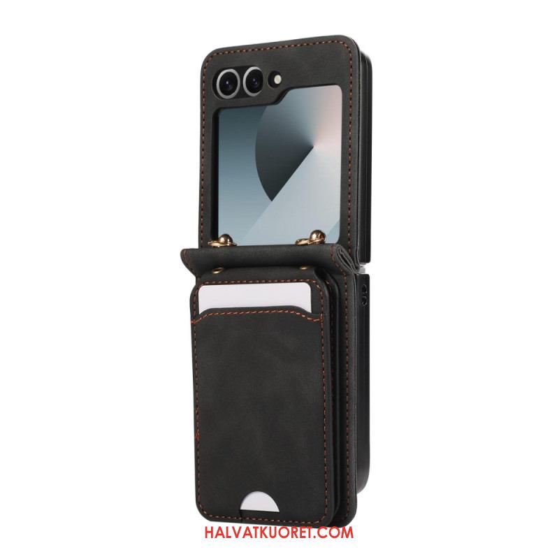 Kuori Samsung Galaxy Z Flip 7 Fe Korttiteline Ja Olkahihna