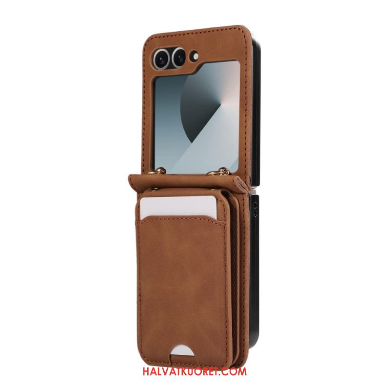 Kuori Samsung Galaxy Z Flip 7 Fe Korttiteline Ja Olkahihna