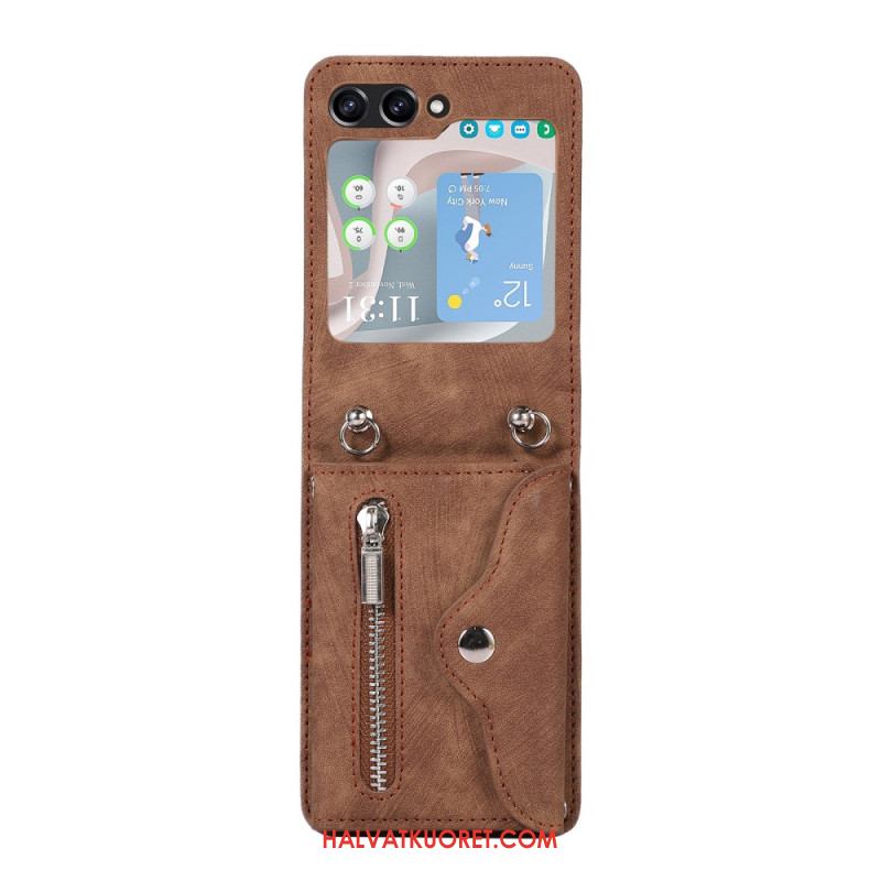 Kuori Samsung Galaxy Z Flip 7 Fe Lompakko Ja Olkahihna