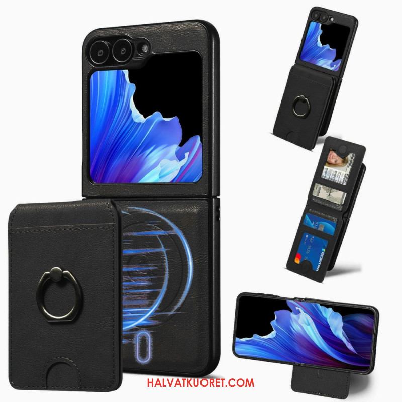 Kuori Samsung Galaxy Z Flip 7 Fe Magneettinen Ja Irrotettavalla Korttipidikkeellä Suojakuori