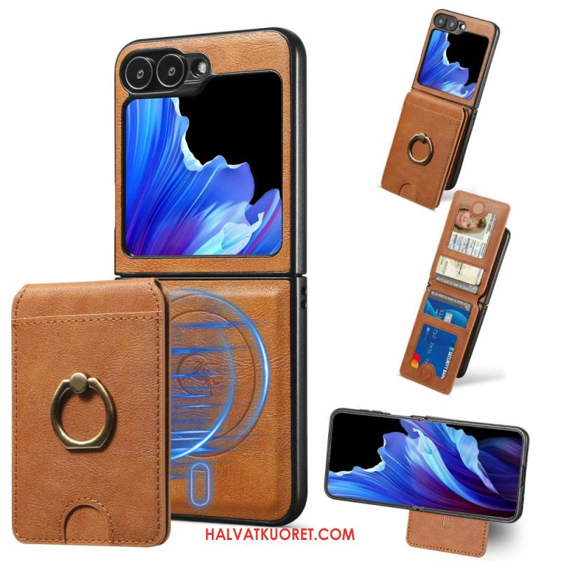 Kuori Samsung Galaxy Z Flip 7 Fe Magneettinen Ja Irrotettavalla Korttipidikkeellä Suojakuori