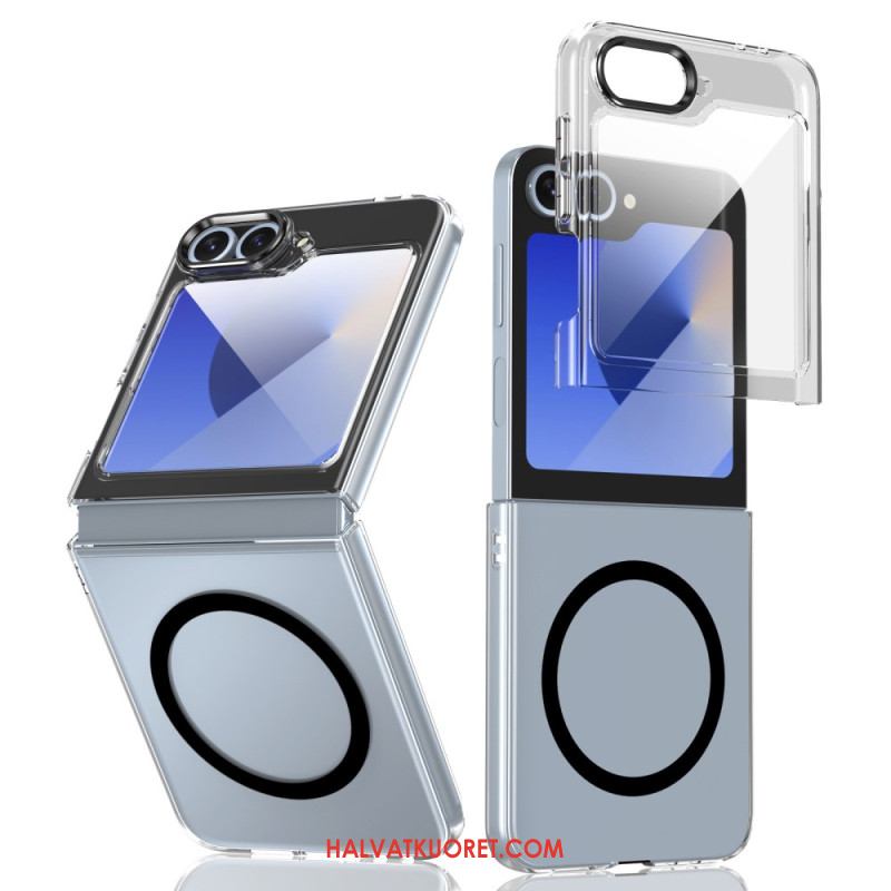 Kuori Samsung Galaxy Z Flip 7 Fe Magsafe-yhteensopiva Läpikuultava Näytönsuojalla