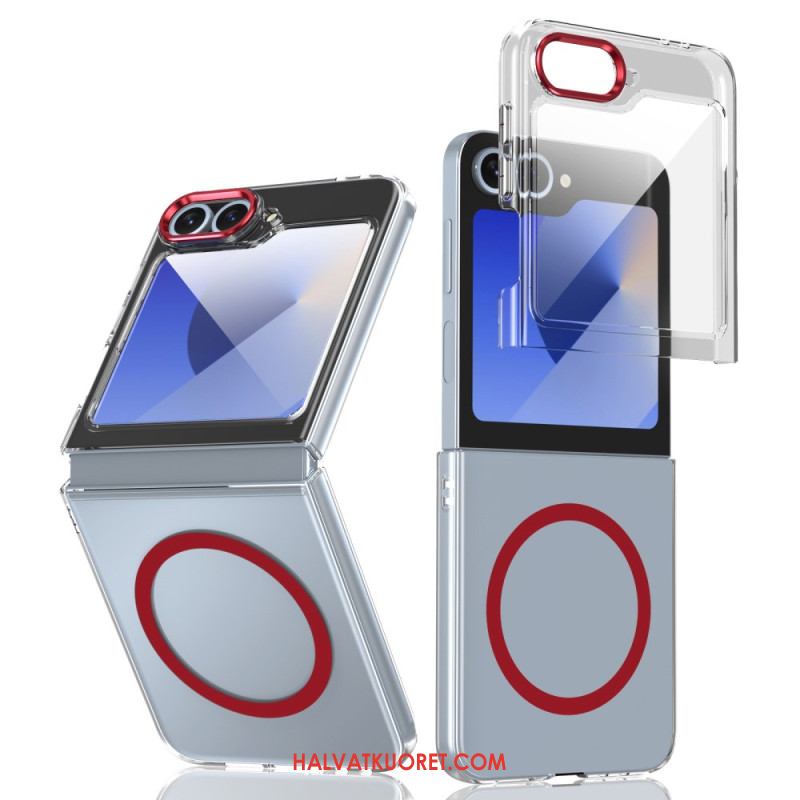 Kuori Samsung Galaxy Z Flip 7 Fe Magsafe-yhteensopiva Läpikuultava Näytönsuojalla