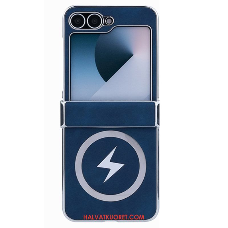 Kuori Samsung Galaxy Z Flip 7 Fe Magsafe-yhteensopiva Nahkaefekti