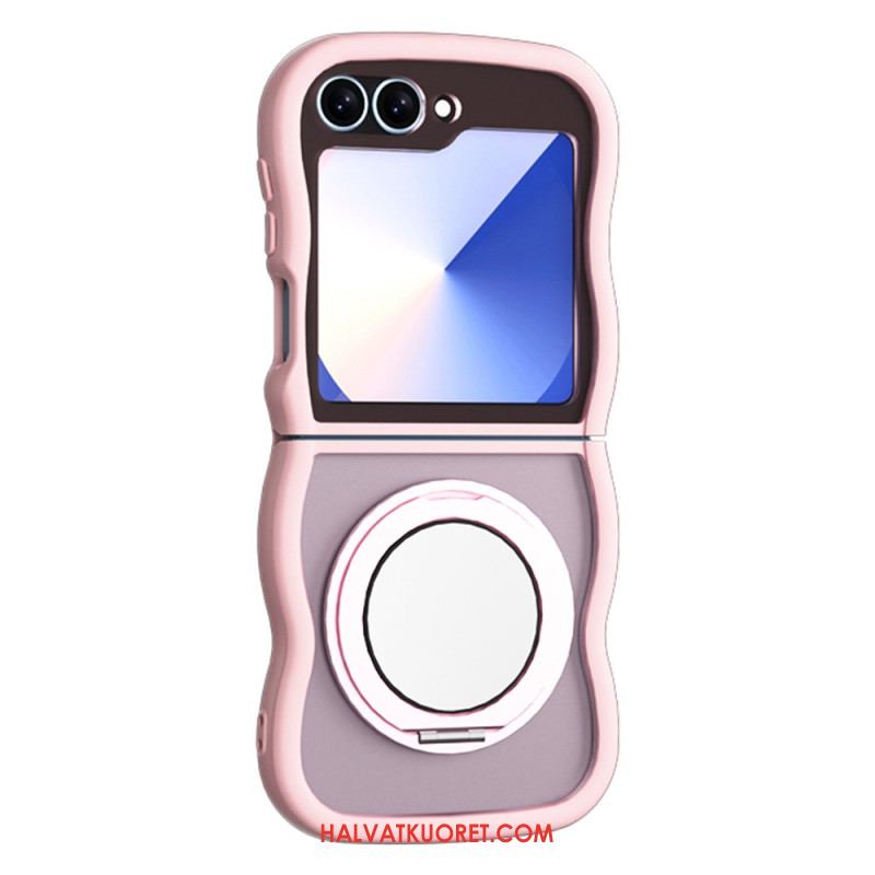 Kuori Samsung Galaxy Z Flip 7 Fe Pyörivä Jalusta Ja Sisäänrakennettu Peili