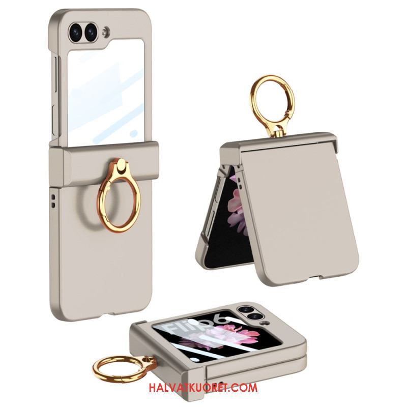 Kuori Samsung Galaxy Z Flip 7 Fe Sormuspidike Ja Gkk-karkaistusta Lasista Valmistettu Näytönsuoja