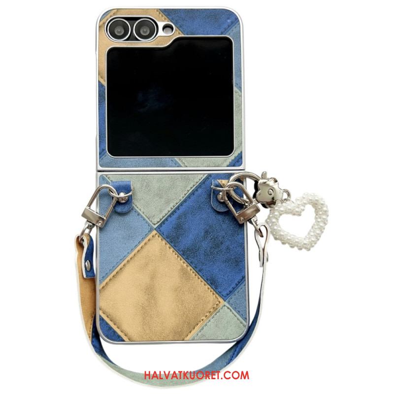 Kuori Samsung Galaxy Z Flip 7 Fe Timanttikuvio Hihnalla