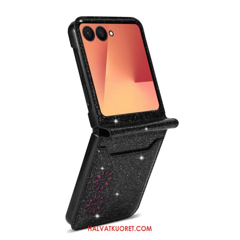 Kuori Samsung Galaxy Z Flip 7 Kimaltava Korttiteline