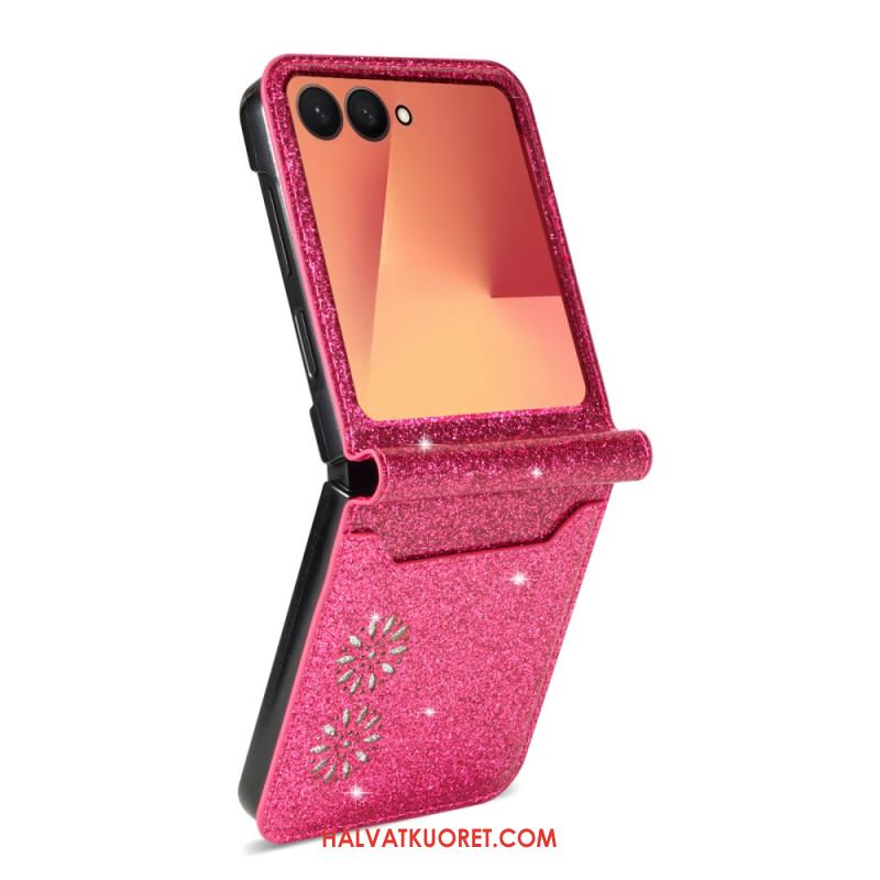 Kuori Samsung Galaxy Z Flip 7 Kimaltava Korttiteline