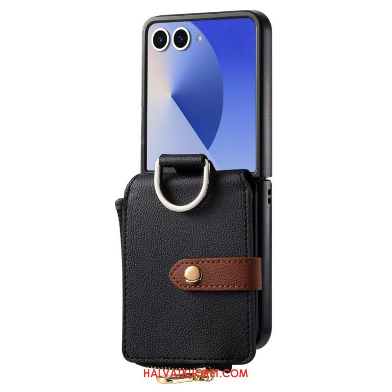 Kuori Samsung Galaxy Z Flip 7 Kolikkokukkaro Ja Sormuspidike