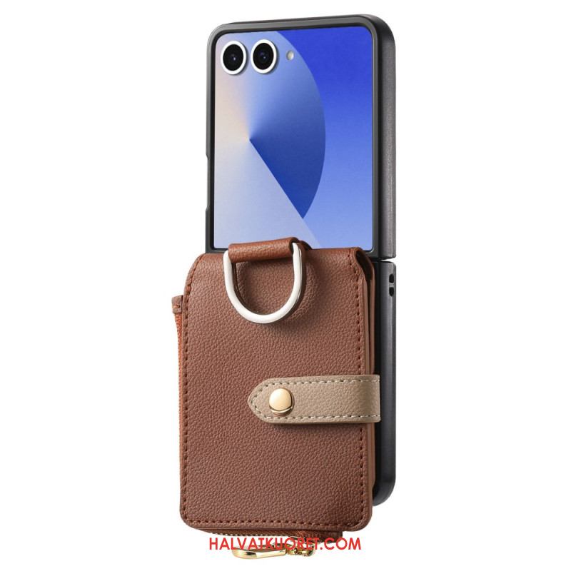 Kuori Samsung Galaxy Z Flip 7 Kolikkokukkaro Ja Sormuspidike