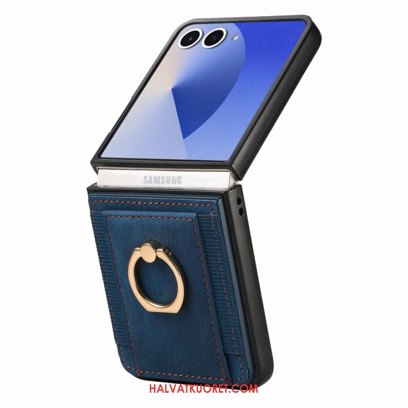 Kuori Samsung Galaxy Z Flip 7 Korttikotelo Ja Jalusta Suojakuori