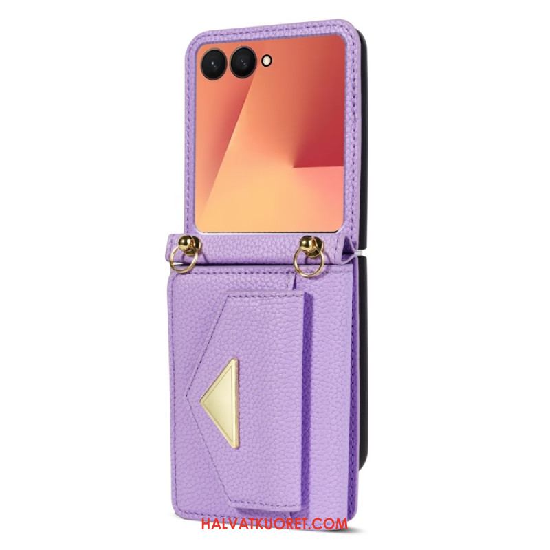 Kuori Samsung Galaxy Z Flip 7 Korttikotelo Ja Rannehihna