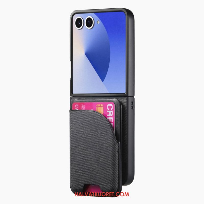 Kuori Samsung Galaxy Z Flip 7 Magneettinen Pidikkeellä Ja Irrotettavalla Korttipidikkeellä