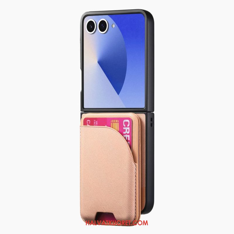 Kuori Samsung Galaxy Z Flip 7 Magneettinen Pidikkeellä Ja Irrotettavalla Korttipidikkeellä