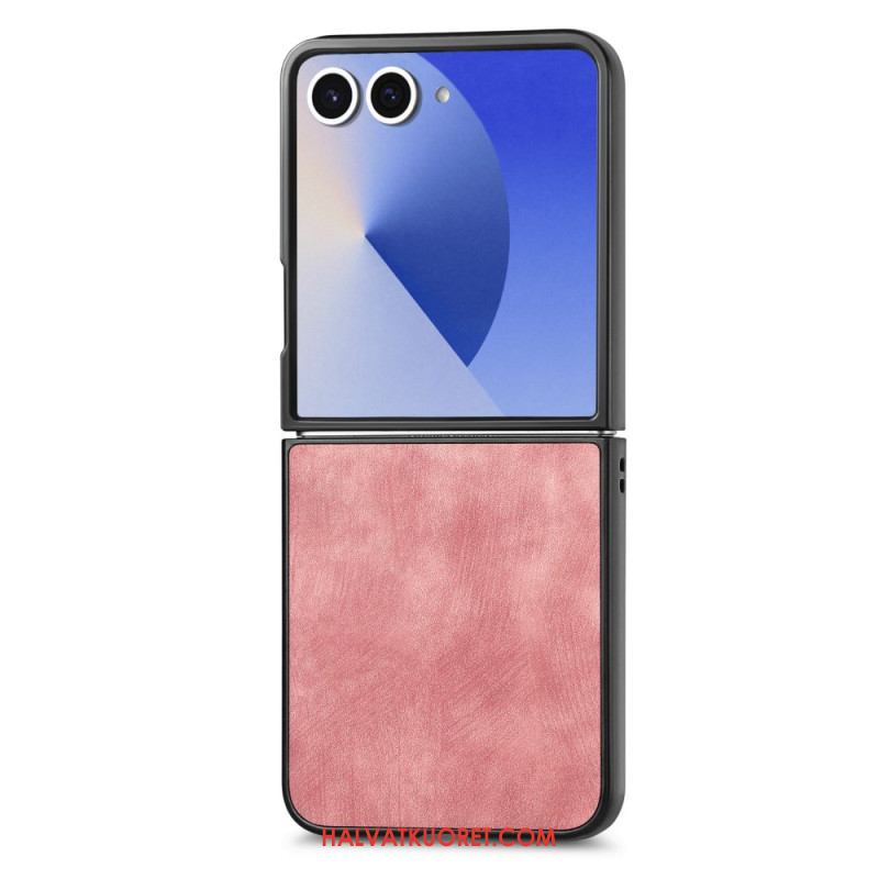 Kuori Samsung Galaxy Z Flip 7 Mokkanahkaefekti Suojakuori