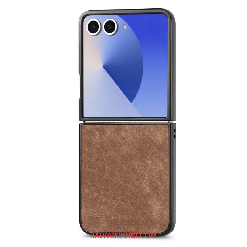Kuori Samsung Galaxy Z Flip 7 Mokkanahkaefekti Suojakuori