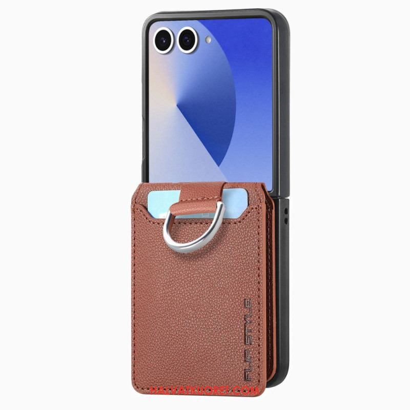 Kuori Samsung Galaxy Z Flip 7 Premium-korttikotelo Ja Pidike Suojakuori