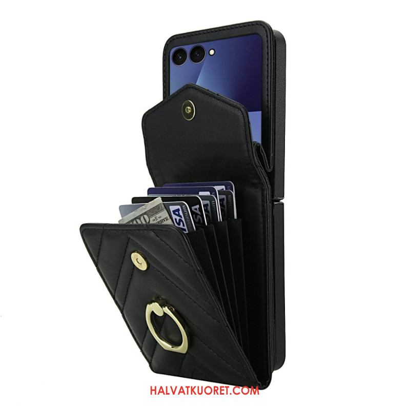 Kuori Samsung Galaxy Z Flip 7 Rfid-suojattu Korttikotelo Ja Hihna