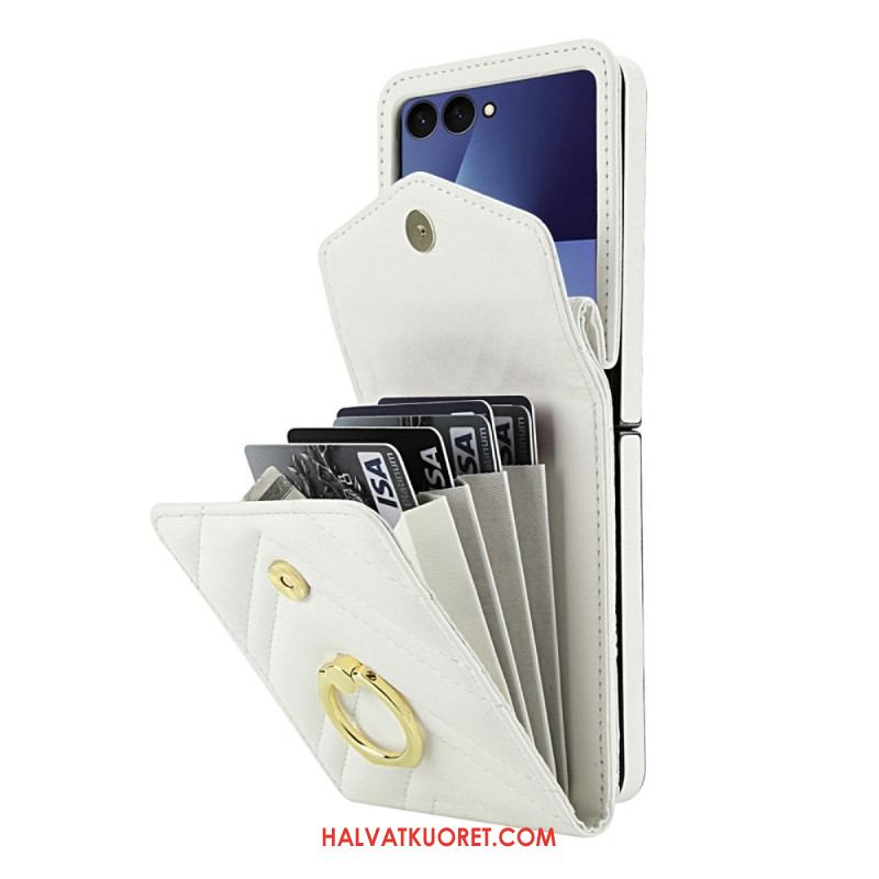 Kuori Samsung Galaxy Z Flip 7 Rfid-suojattu Korttikotelo Ja Hihna