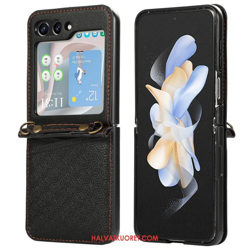 Kuori Samsung Galaxy Z Flip 7 Rombinen Korttikotelo Suojakuori