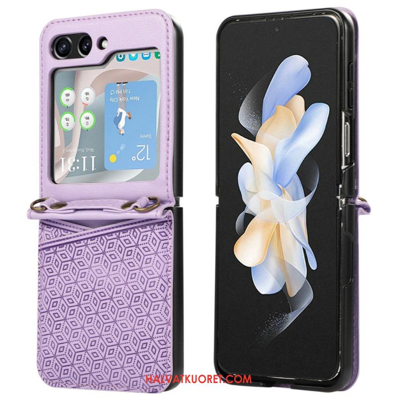 Kuori Samsung Galaxy Z Flip 7 Rombinen Korttikotelo Suojakuori