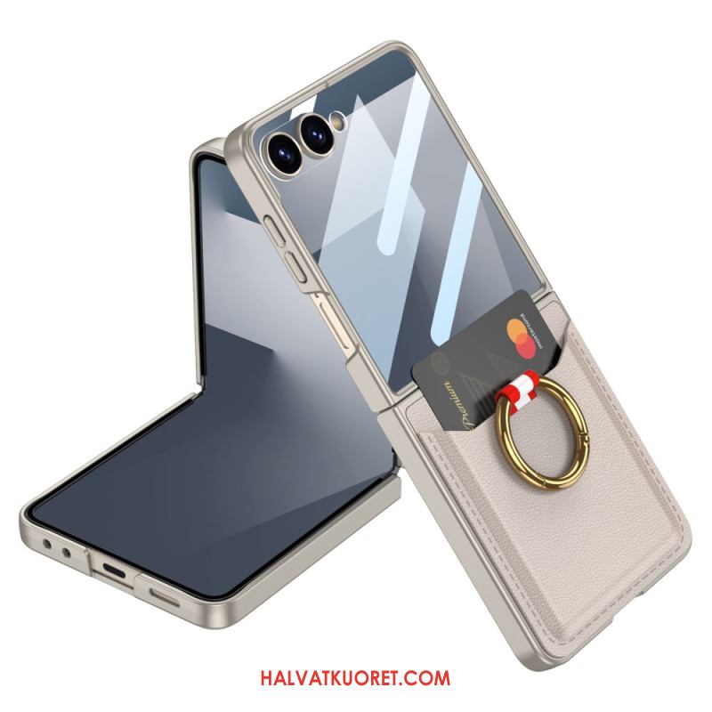 Kuori Samsung Galaxy Z Flip 7 Sormusteline Ja Korttiteline Suojakuori