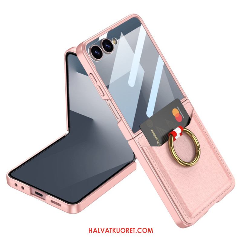 Kuori Samsung Galaxy Z Flip 7 Sormusteline Ja Korttiteline Suojakuori