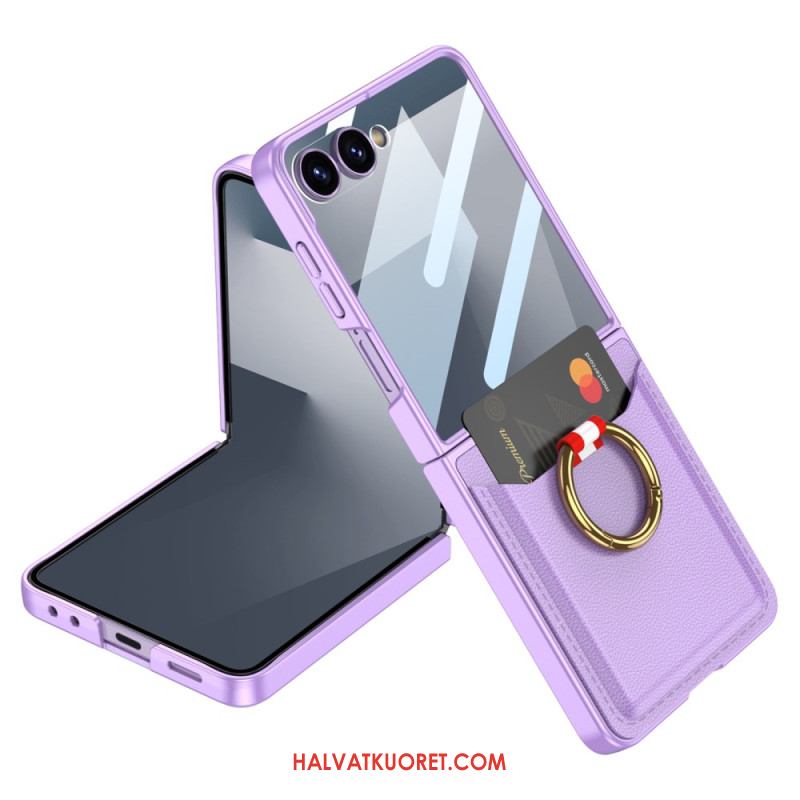 Kuori Samsung Galaxy Z Flip 7 Sormusteline Ja Korttiteline Suojakuori