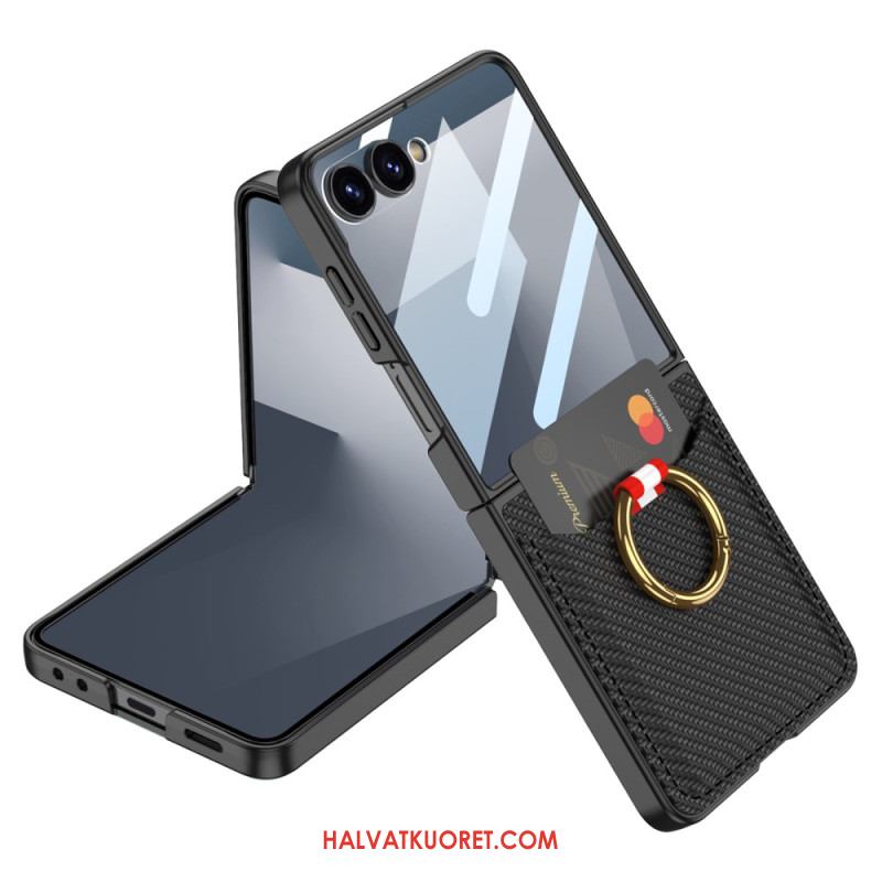 Kuori Samsung Galaxy Z Flip 7 Sormusteline Ja Korttiteline Suojakuori